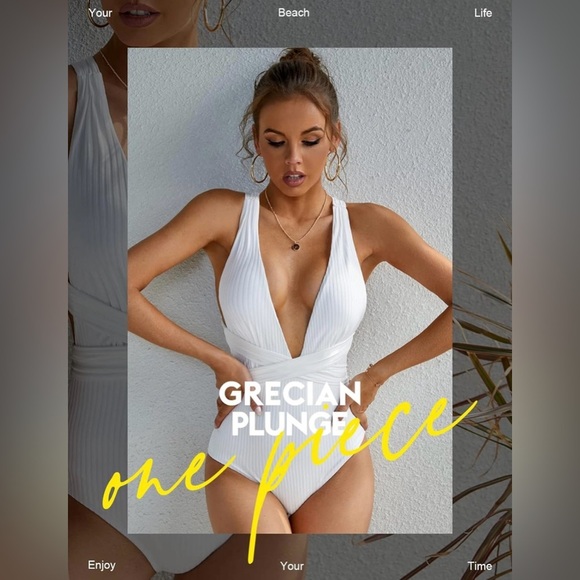 Swimsuit High Waisted Bathing Suit Monokini Floral Print Cutout Racerback Zip Up - Picture 2 of 8